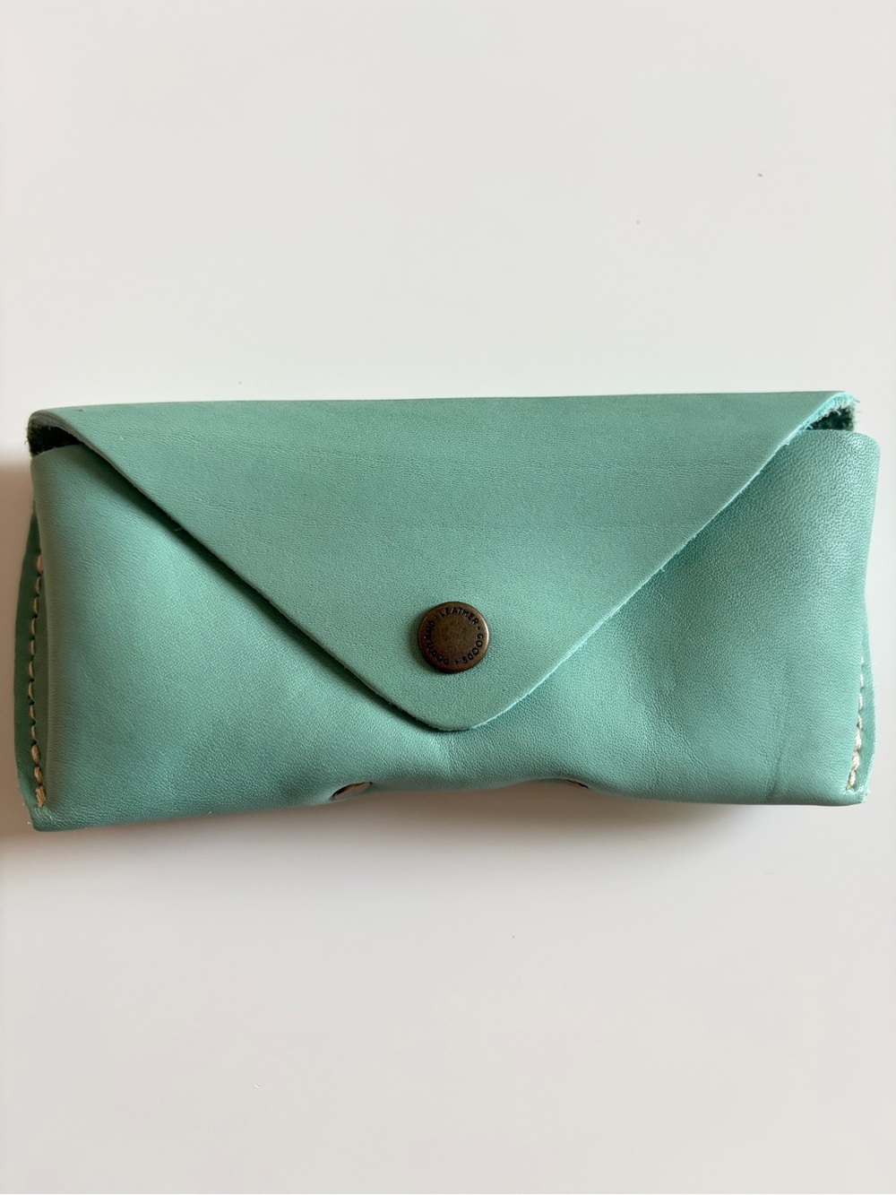 EUC Portland Leather Goods Sunglasses Case in Mint 💚